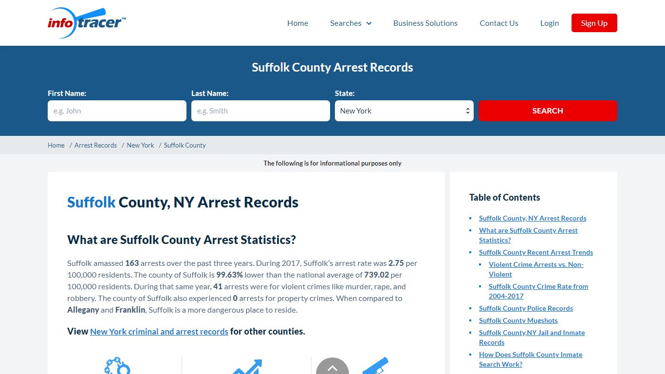 Suffolk County, NY Arrests, Mugshots & Jail Records - InfoTracer